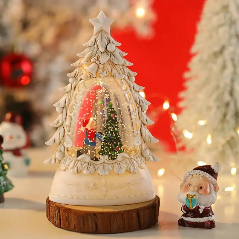 Christmas Illuminated Night Lights Decorate The Desktop with Snowflake and Christmas Wind Lanterns Creating A Festive Atmosphere Oasis Select White Child 14.6cm