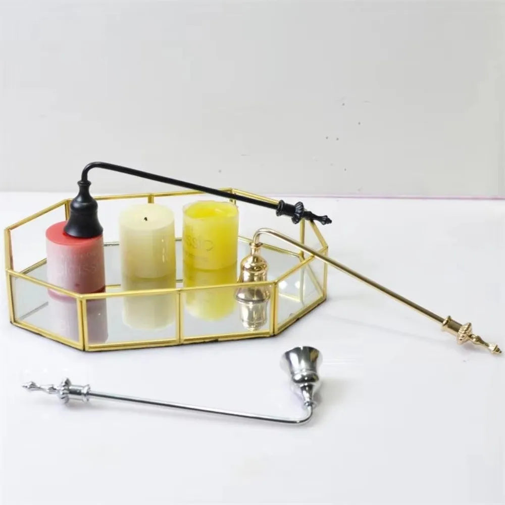 Elegant Bell Shaped Candle Wick Trimmer Long Handle Turn Off Extinguisher Flame Snuffer Wick Cover Home Oasis Select