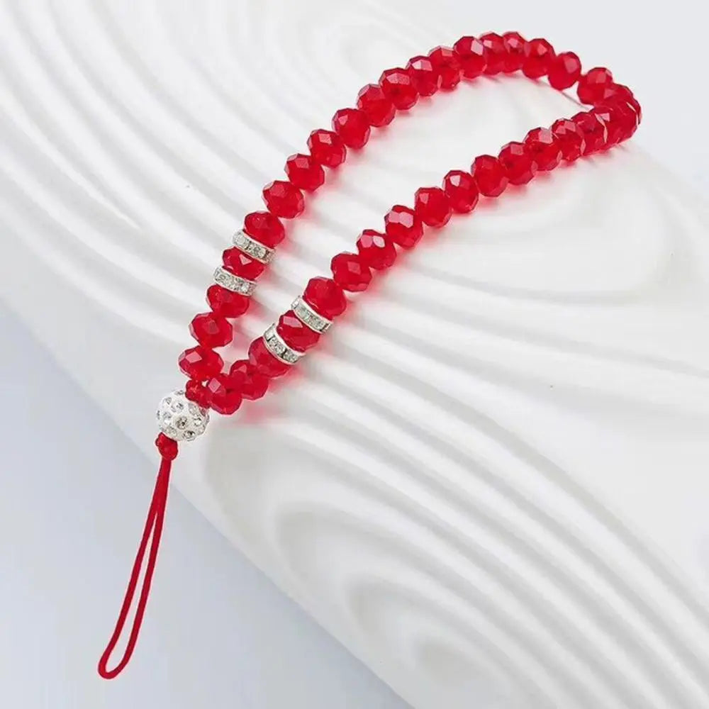 New 1PC Luxury Crystal Mobile Phone Straps Lanyards For Keys Bling Diamond Hand Wrist Strap Rope Cord Holder Lanyard For Phones Oasis Select Red