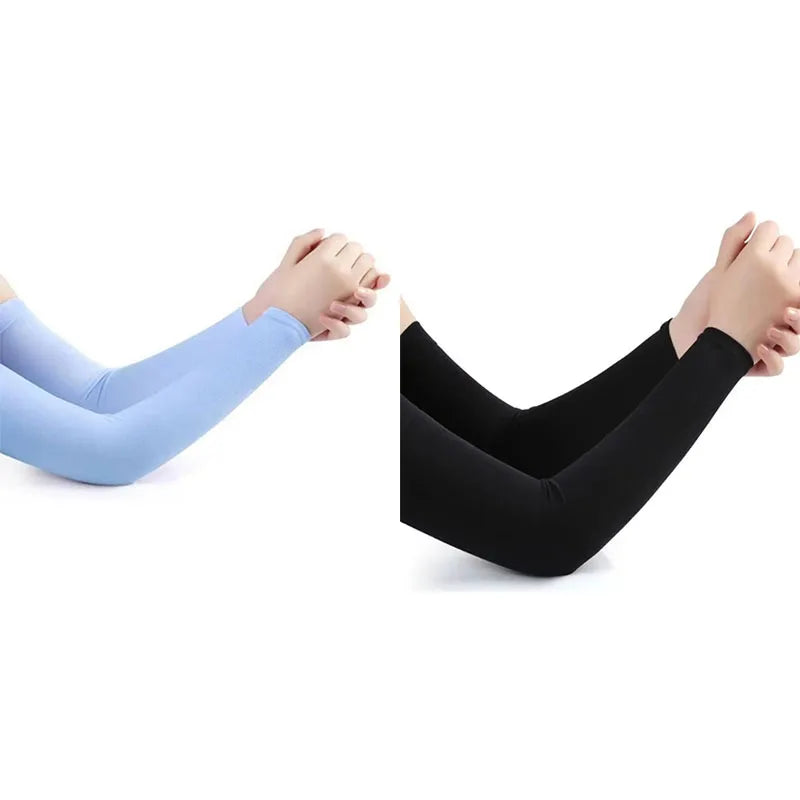 1/2pair Ice Silk Sun Protection Cuffs Gloves Sun Protection UV Protection Hand Protection Cover Anti Slip Summer Outdoor Cycling Oasis Select mix-2pairs 11