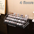 1pc transparent vertical buckle nail polish display stand stepped acrylic perfume lipstick nail polish gel nail polish finisher Oasis Select 4layers-transparent
