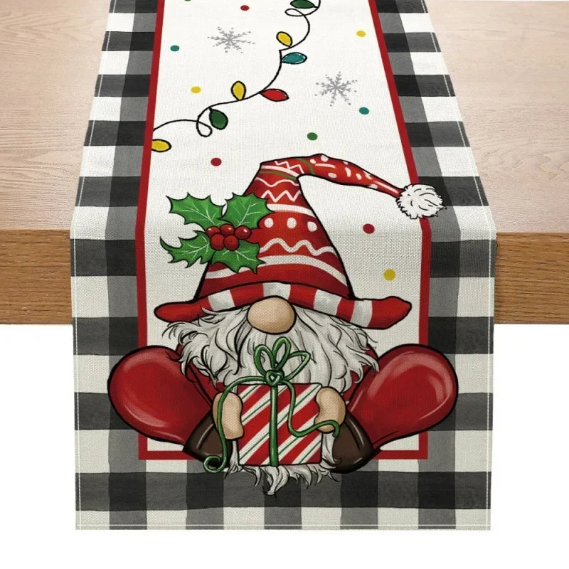 Christmas Table Runner Merry Christmas Decorations For Home 2025 Cristmas Table Flag Cover Navidad Noel Gift New year Tablecloth Oasis Select Style4 33x180cm