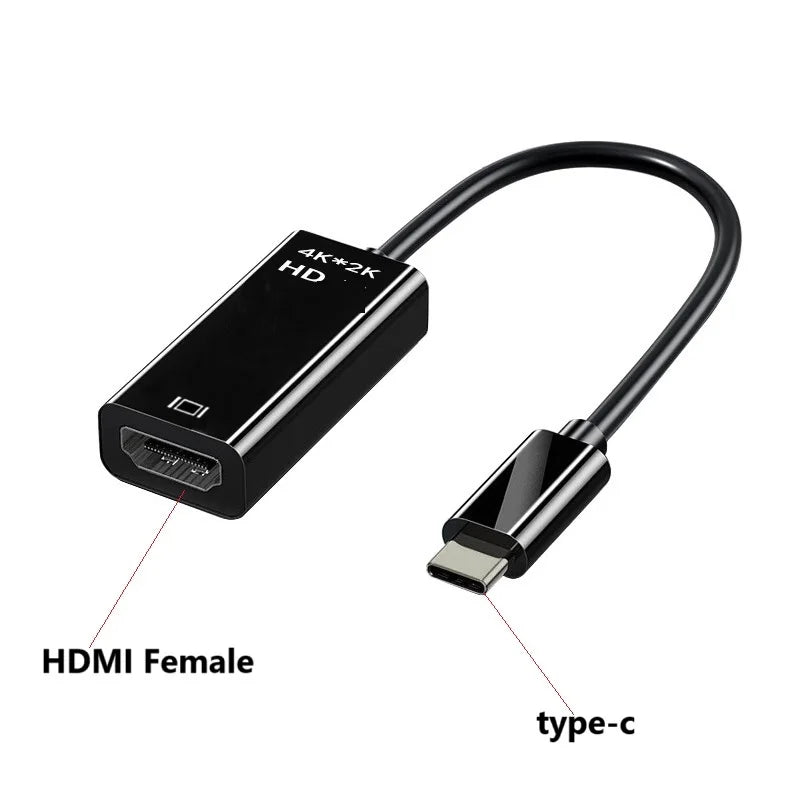USB C to HDMI Female Cable Type c to HDMI-compatible Cable 4k HDMI HDTV Female Converter Cable for Laptop Tablet TV MacBook Oasis Select A