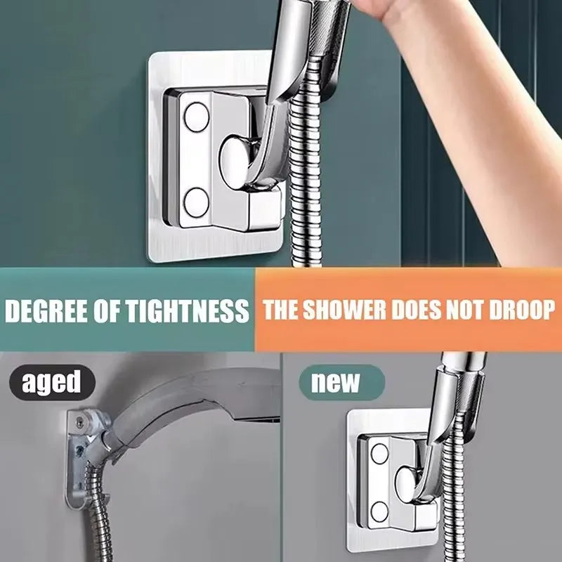 2024 Shower Holder Adjustable Self-Adhesive Punch Free Wall Stand Mounted Restroom Showerhead Holder Shower Bathroom Accessories Oasis Select
