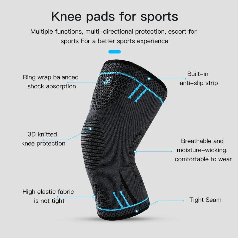 1pcs Summer Outdoor Sports Cycling Football Basketball Knitted Knee Pads Breathable Comfortable Non Slip Protective Gear Oasis Select