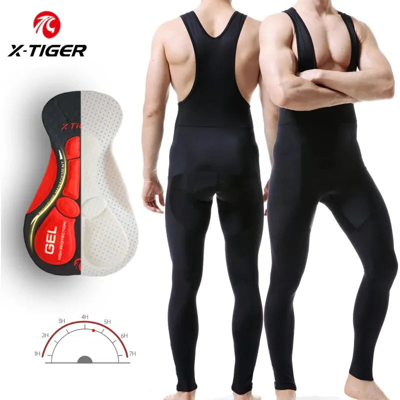 X-Tiger Whole Black 5D GEL Pad Pro Cycling Bib Pants MTB Bike Cycling Trousers Anti-sweat Quick-Dry Mountian Bike Bib Pants Oasis Select