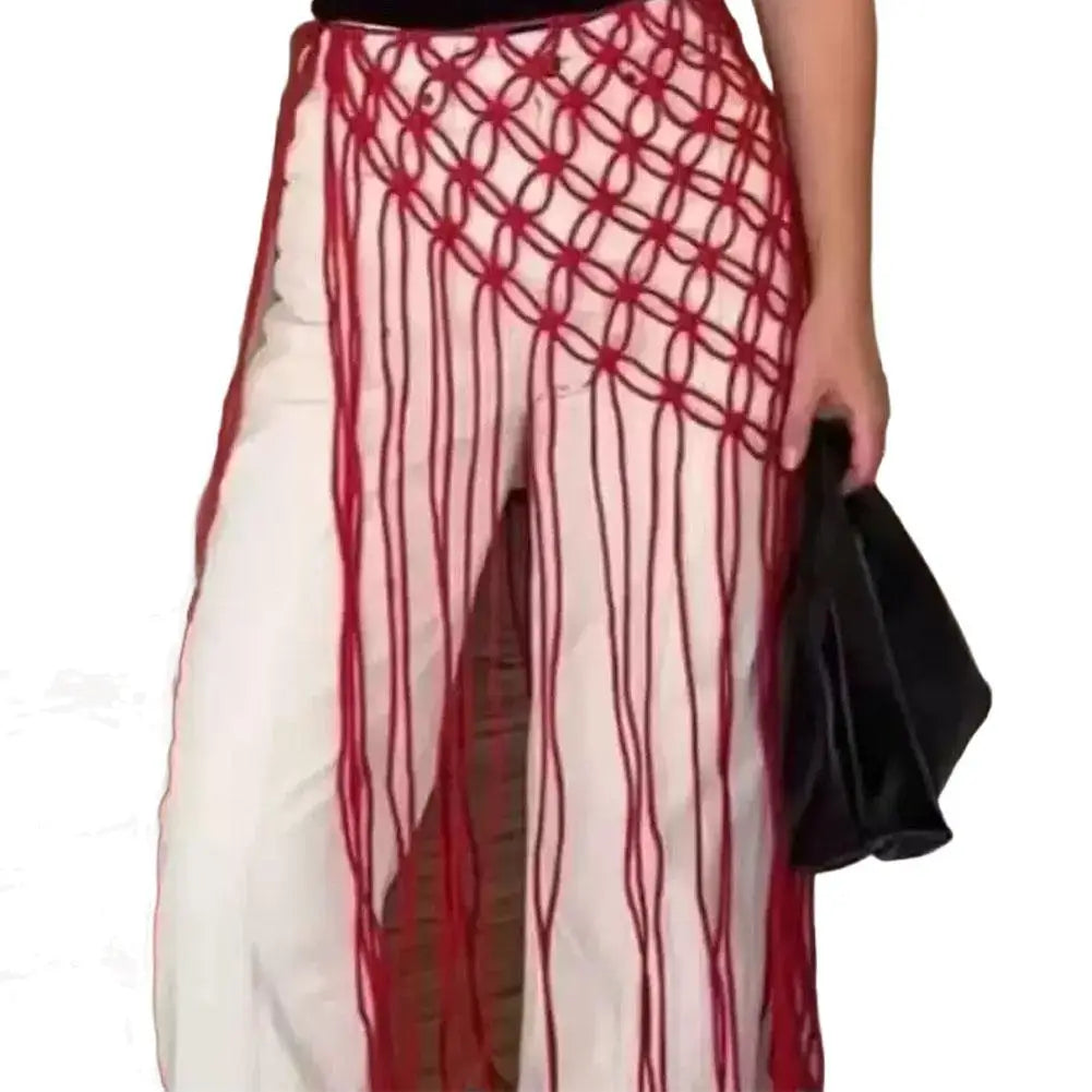 Bohemian Tassel Waist Belt – Macrame Fringe Wrap & Bikini Cover Up
