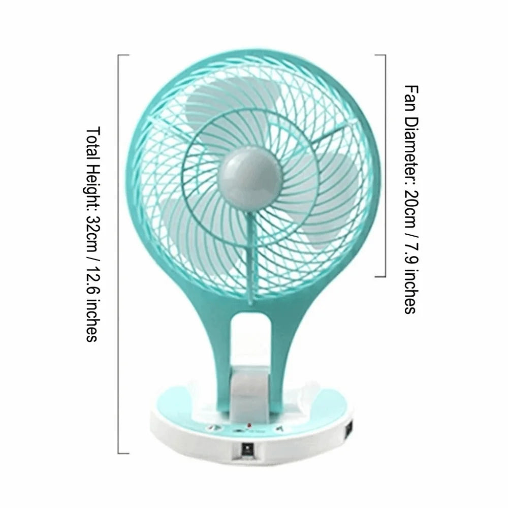 Quiet Operation Foldable Mini Fan Compact Design Gentle Wind Power USB Powered Fan Lightweight Foldable Design Personal Cooler Oasis Select