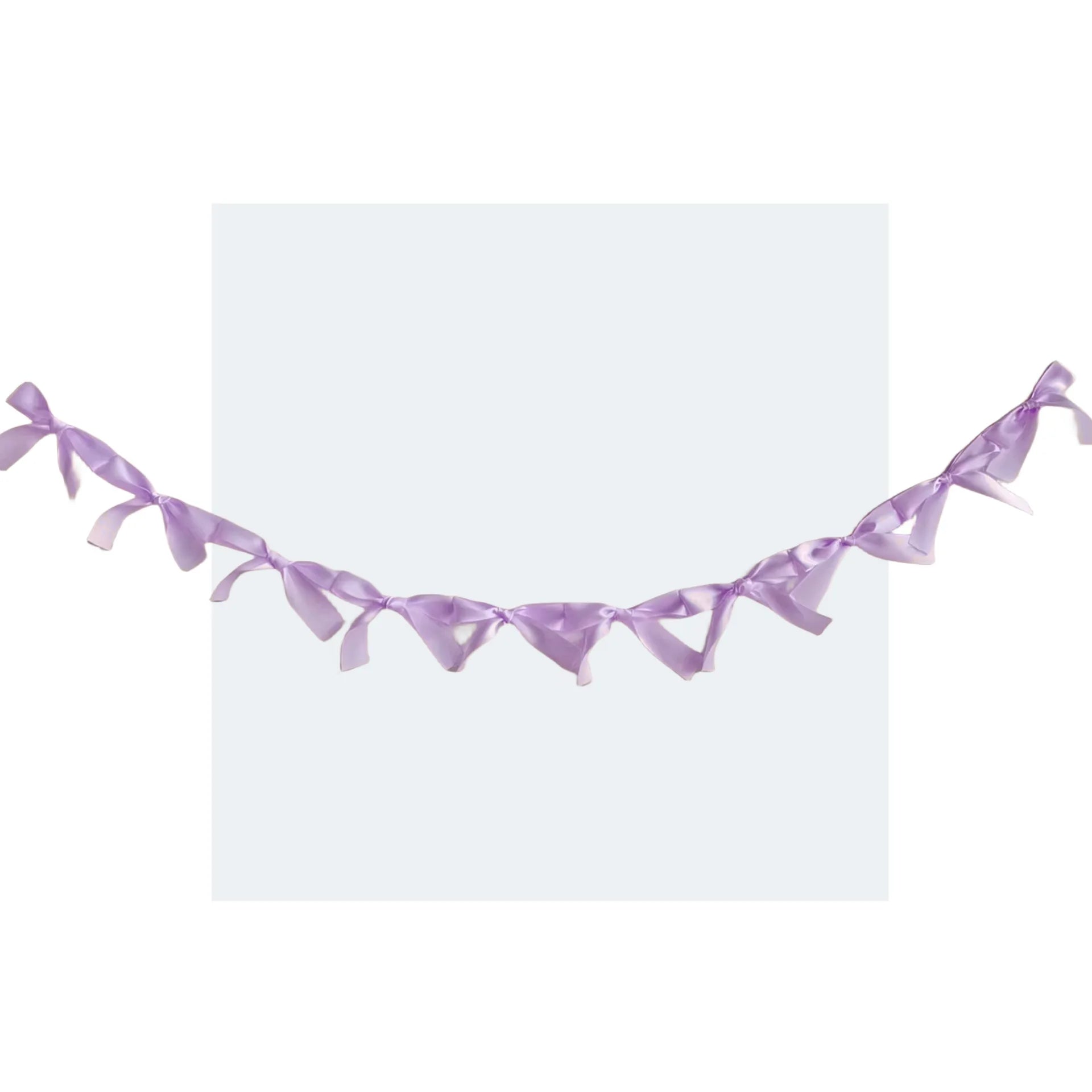1.8M Pink White Blue Satin Bow Handmade Webbing Hanging Garlands for Birthday Wedding Party Girl Room Girly Heart Decorations Oasis Select Purple