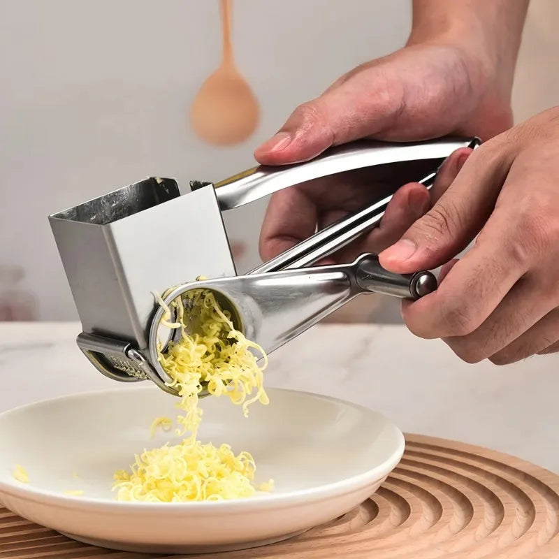 1pcs Stainless Steel Cheese Grinder Hand Cranked Multifunctional Vegetable Chocolate Carrot Nut Slicer Fast Kitchen Tool Oasis Select