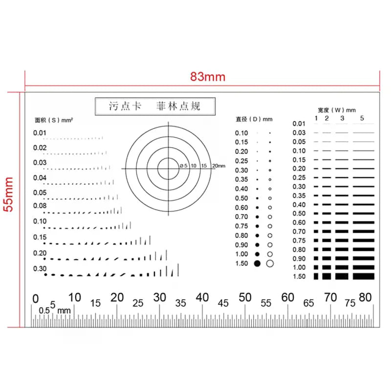Quality Check Stain Contrast Card Transparent Film Surface Gauge Point Gauge for Accurate Measurement Oasis Select Default Title