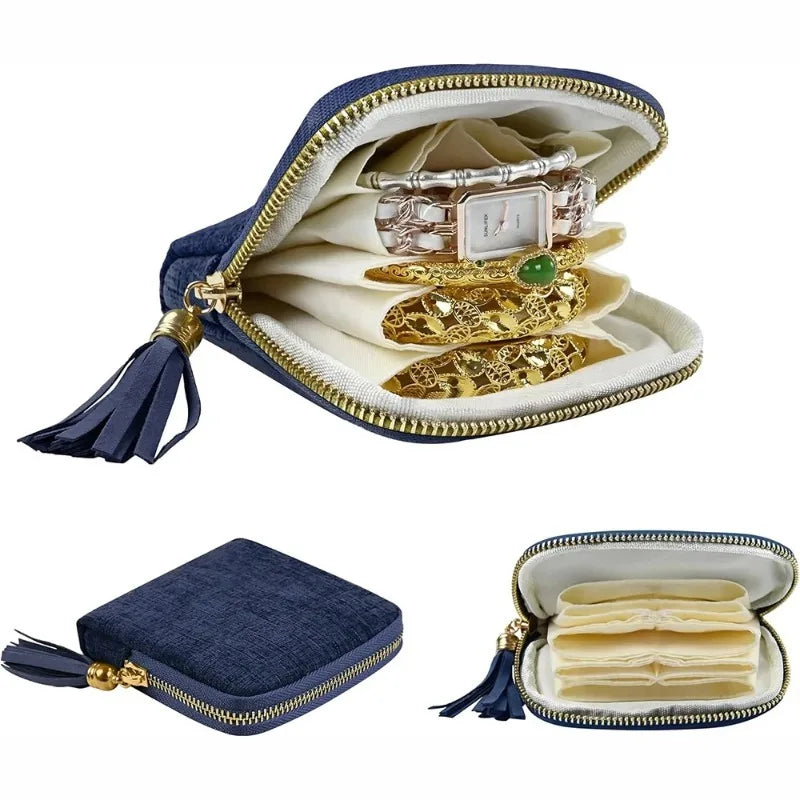 Handstring Storage Bag Portable Large Capacity Jewelry Bag Ring Pendant Bracelet Jewelry Box Jewelry Storage Oasis Select