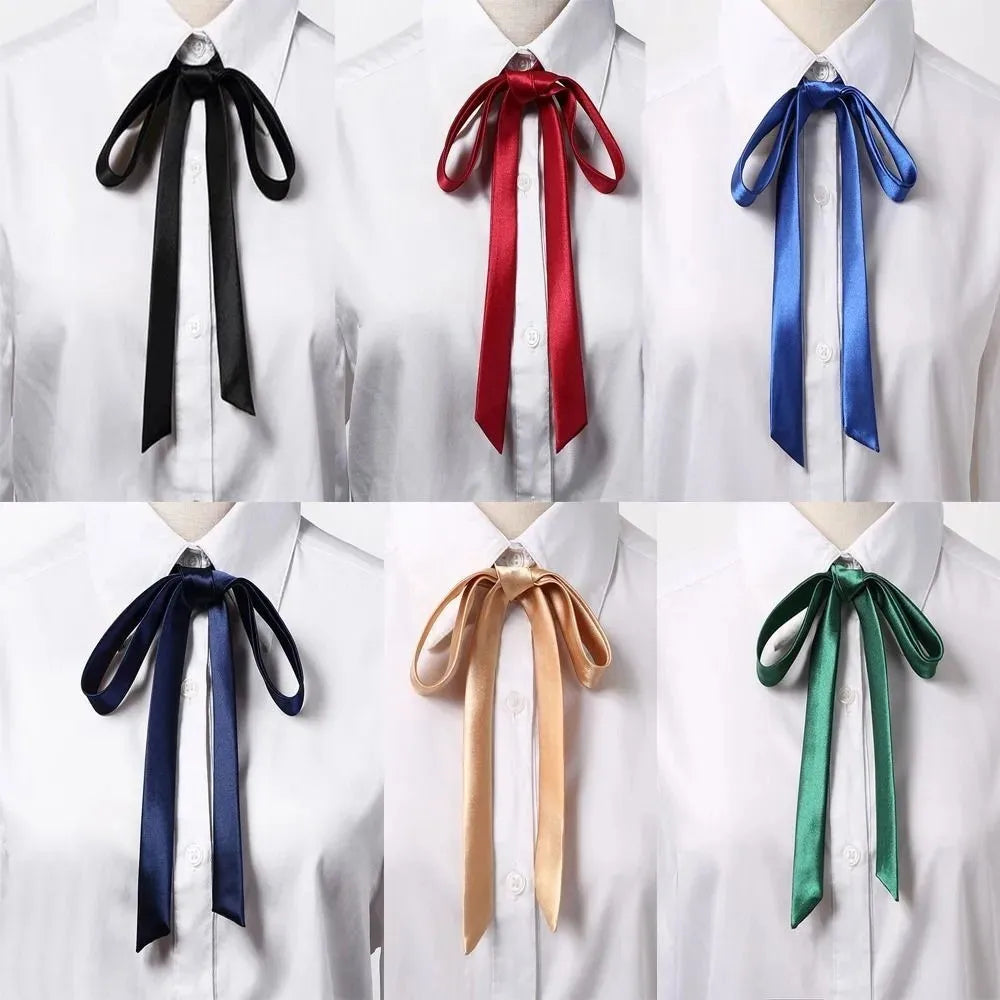 Korean Small Tie Bowtie College Style School Uniform Shirt Accessories Men's Women's Long Section Streamers Collars Flowers Oasis Select