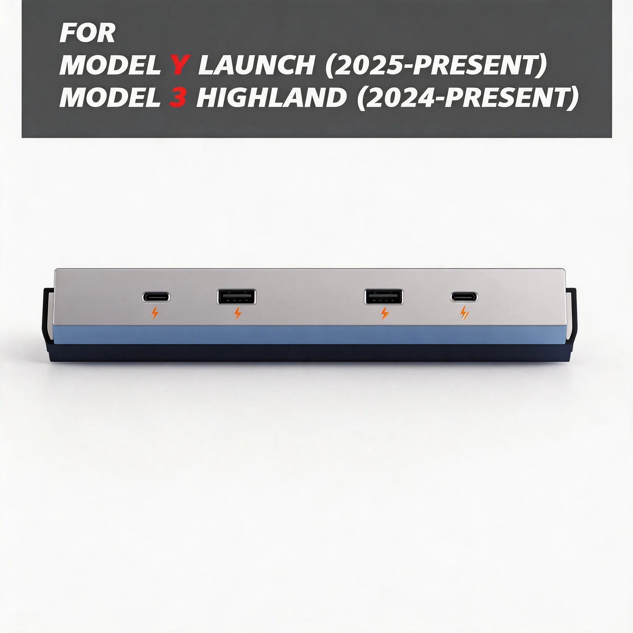 Custom Fit Tool-Free For Tesla Model YL Y Launch Juniper 65W Type-C USB HUB Fast Charging Model 3 Highland Expansion Dock Oasis Select 1PC