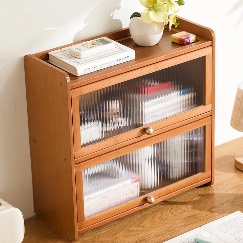 Desktop Solid Wood Bookshelf Shelf Bedroom Office Desk Small Multi-layer Shelf Desk Storage Simple Bookcase Oasis Select
