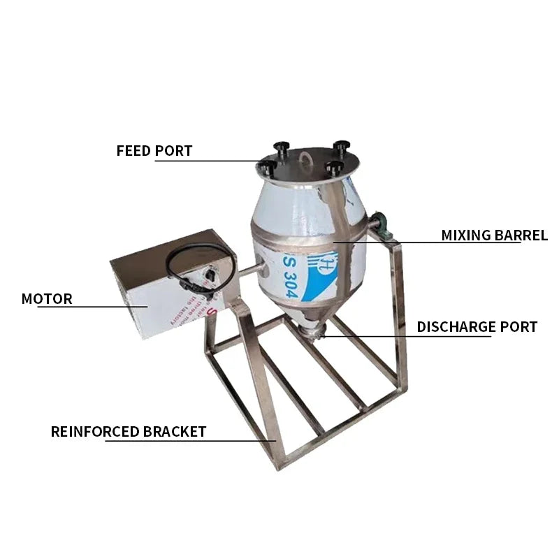 Stainless Steel Powder Mixer 10L/15L – Herb & Feed Blender