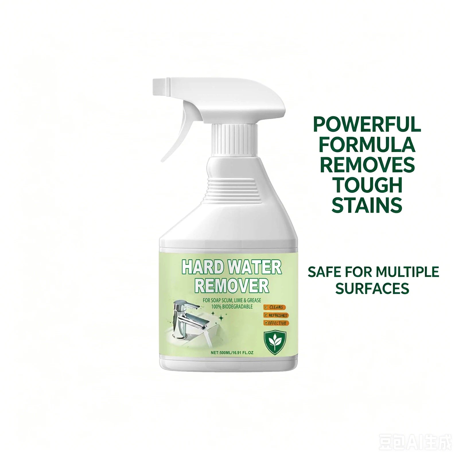 Hard Water Remover Spray Quickly Dissolves Stubborn Limescale for Sinks Faucets Shower Doors and Tiles Restores Shine Home Care Oasis Select