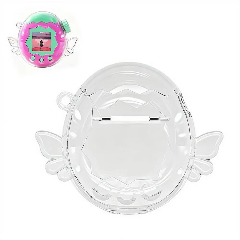 For Tamagotchi Paradise Protective Case Glitter Clear Shell Cover Shockproof Scratch-Resistant Protector for Angel Virtual Pet Oasis Select