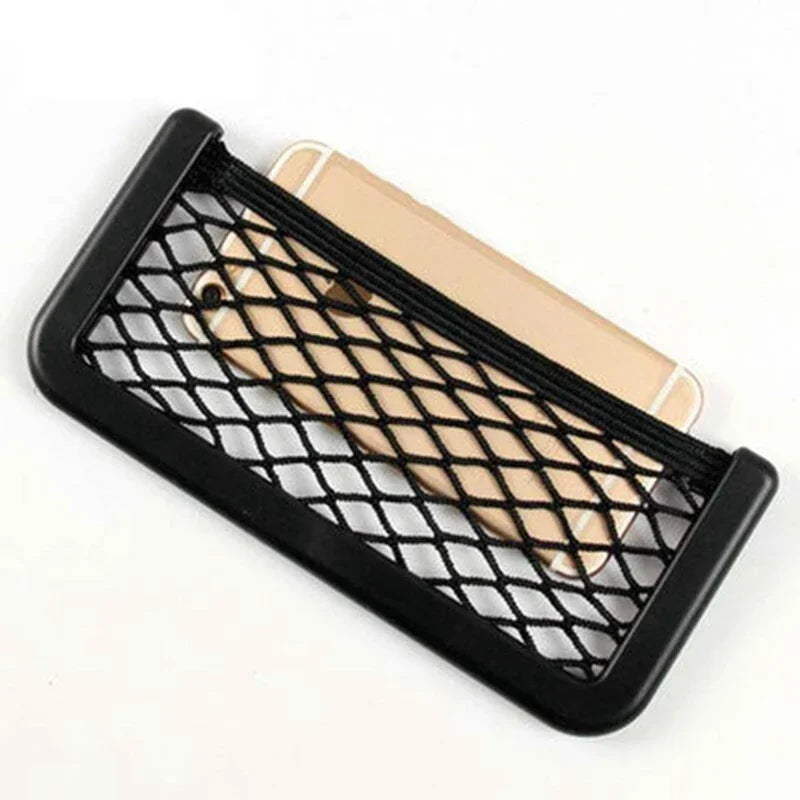 2-Pack Adhesive Car Net Pocket Organizer – Phone & Storage Bag