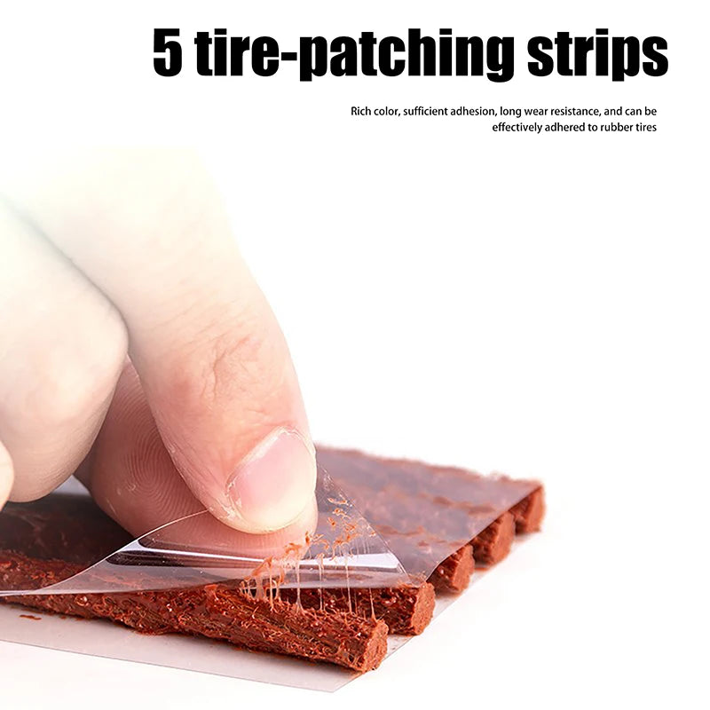 All-In-One Tire Repair Tool Kit for Cars and Bikes, Featuring Studding Tool, Tubeless Tyre Puncture Plug, and Rubber Strip Oasis Select