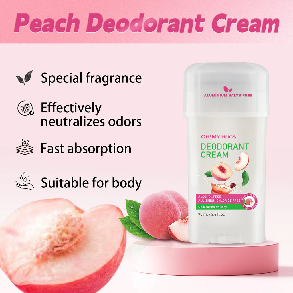 YURHERSU Peach Deodorant Stick – Long-Lasting Freshness Deodorant Stick Oasis Select