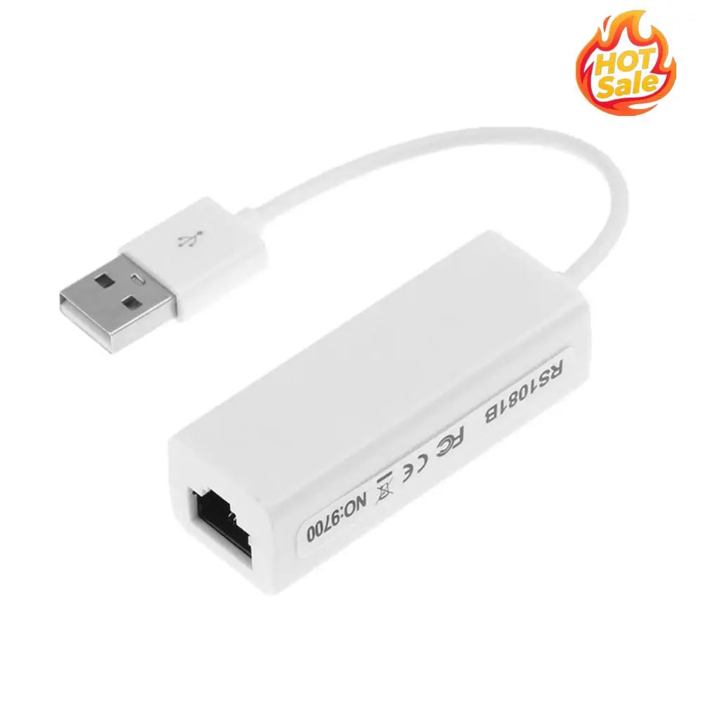USB 2.0 to RJ45 LAN Ethernet 10/100Mbps Network Adapter WIN7 for Computer Oasis Select