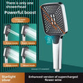 4-Mode Adjustable Rainfall Shower Head High Pressure Large Flow Water Saving Shower Bathroom Shower Mixer Accessory Oasis Select silver