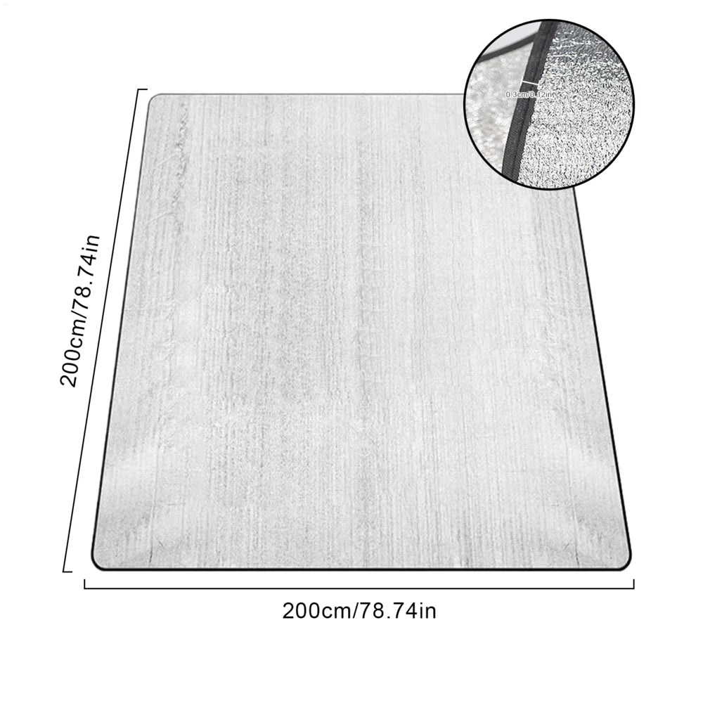 200x200cm Camping Sleeping Pad Waterproof Breathable Insulated Camping Pad Outdoor Mat Insulated Thickened Hiking Sleeping Pad Oasis Select aluminum film
