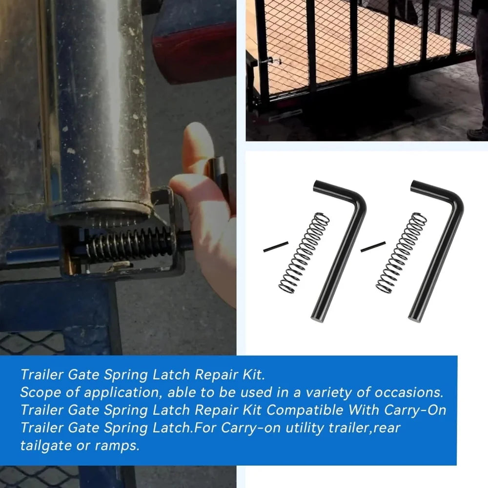Trailer Gate Spring Compact Spring Repair Kit Door Bolts Kit Black Trailer Kit For Gates Utility Trailer Oasis Select