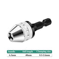 Drill Chuck Keyless Screwdriver Impact Driver Adaptor Electric Micro Motor Clamp 6.35mm Hex Shank Quick Change Converter Oasis Select 0.3-3.6mmS