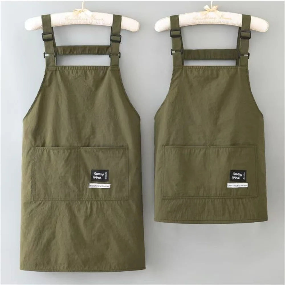 Fashion Strap Style Apron Waterproof Anti-fouling Nail Art Cafe Workwear Sleeveless Catering Waiter Work Clothes Oasis Select