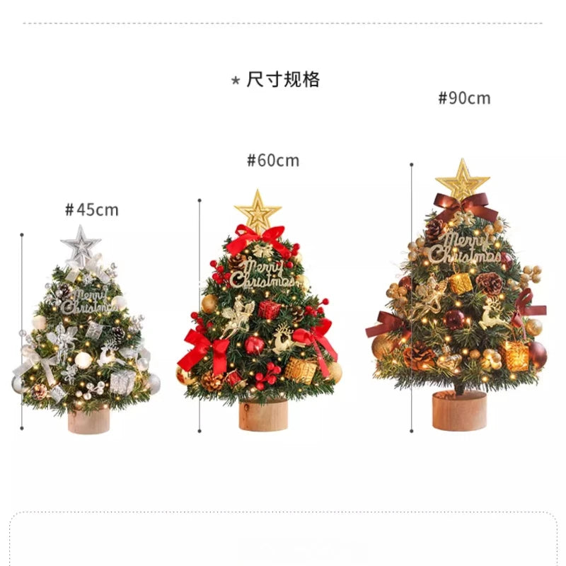 New Christmas Tree Home Small Desktop Ornament Diy Material Packaging Decoration Christmas Decoration Mini Christmas Tree Oasis Select