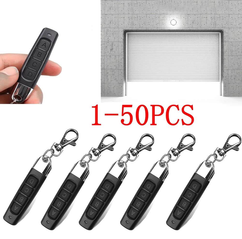50-10PCS Remote Control 433MHz Car Key Garage Door Gate Opener Remote Control Duplicator Clone Cloning Code 4-Button Transmitter Oasis Select