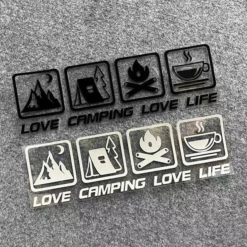 Love Camping, Love Life. Car Sticker Decoration Waterproof For Window And Bumper Stickers Of Cars, Trucks And Motorcycles Oasis Select
