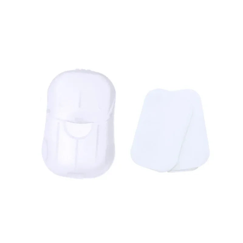 20PCS Portable Soap Paper Disposable Soap Paper Flakes Washing Cleaning Hand for Kitchen Toilet Outdoor Travel Camping Hiking Oasis Select White