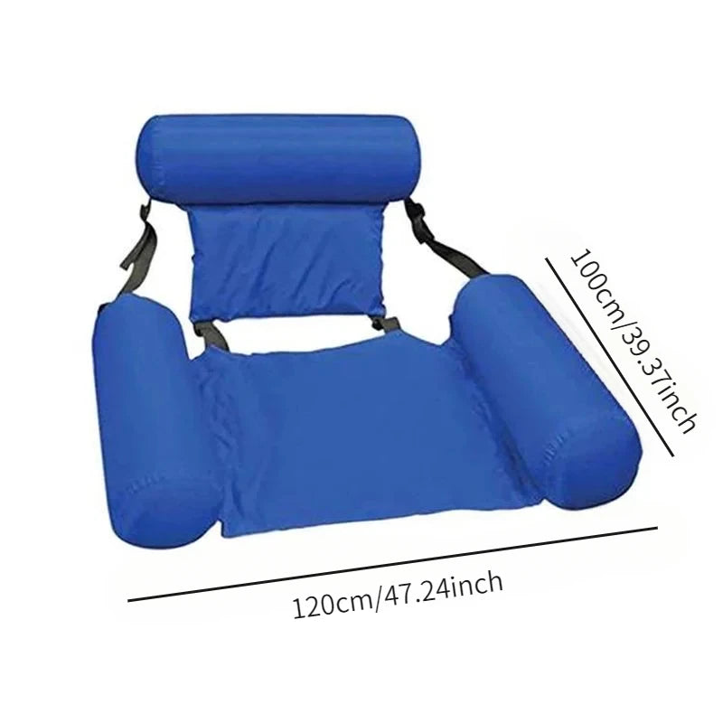 1pc Inflatable Swimming Hammock, Floating Lounge Chair Air Mattress for Pool, Adult Water Float Mat Toy Floating Island, Pool Oasis Select