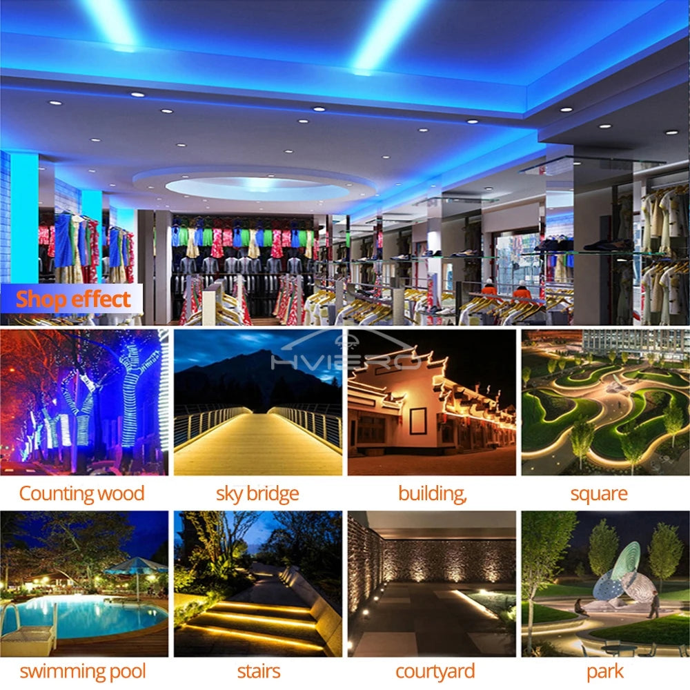 5M 300 LED SMD2835 Flexible Light Strip – Indoor & Outdoor