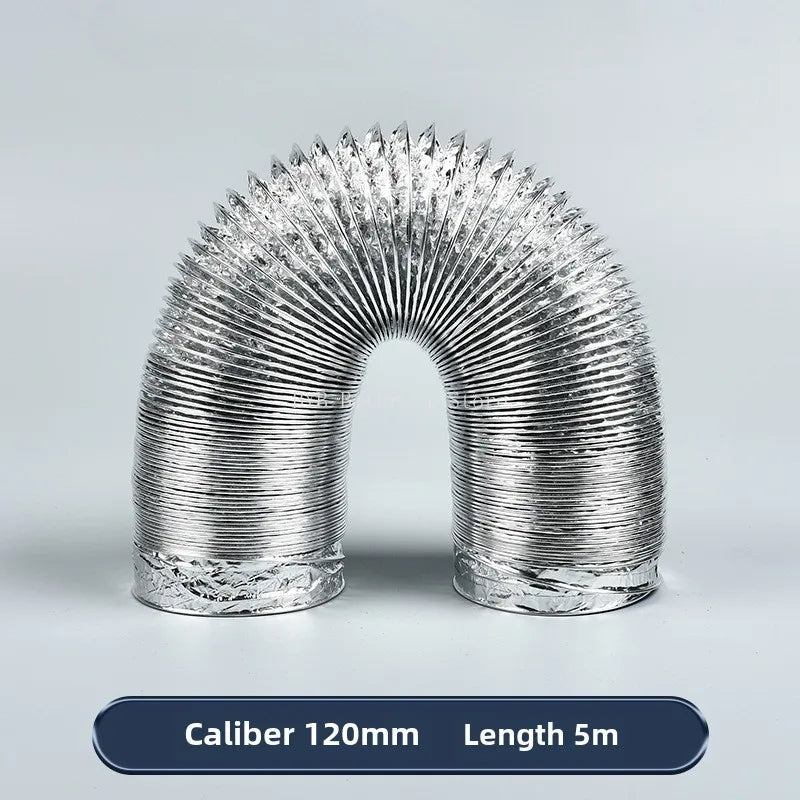 4 Inch 100mm Ventilator Pipe PVC Aluminum Tube Air Ventilation Hose Flexible Exhaust Duct 3/2M System Vent Bathroom Oasis Select 120mm X 5M