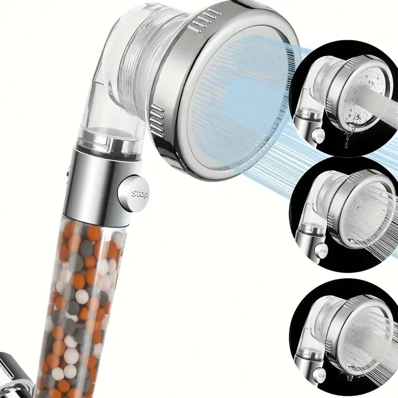 3-Mode Negative Ion Filter Handheld Shower Head | Water-Saving