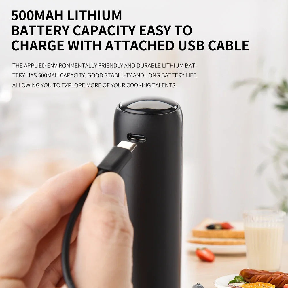 GUOHE Electric Milk Frother USB-C Rechargeable Silent Whisk