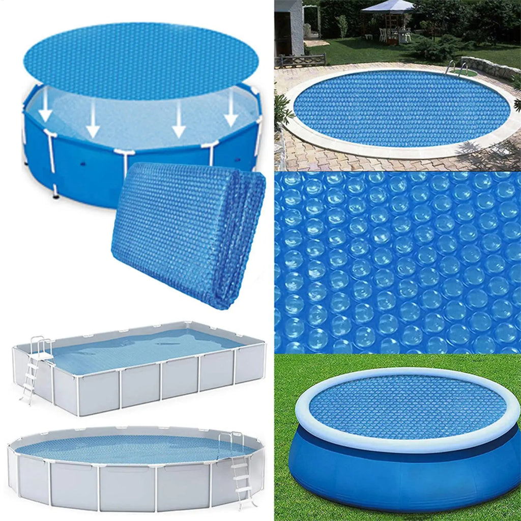 Swimming Pool Cover Round Water Evaporation Dustproof Outdoor Pool Tub Blanket Bubble Film Pool Accessories Oasis Select