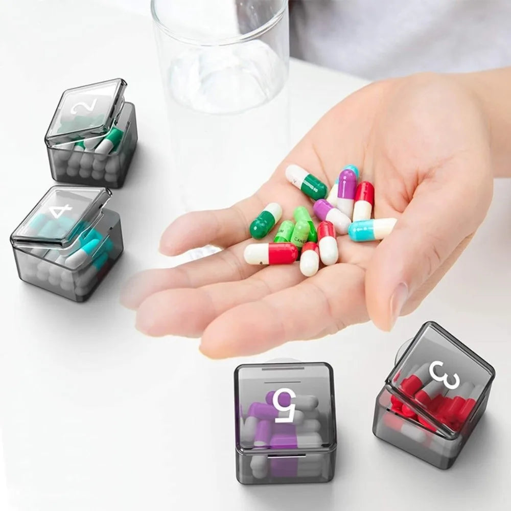 30-Day Monthly Pill Organizer – Transparent Leakproof Case