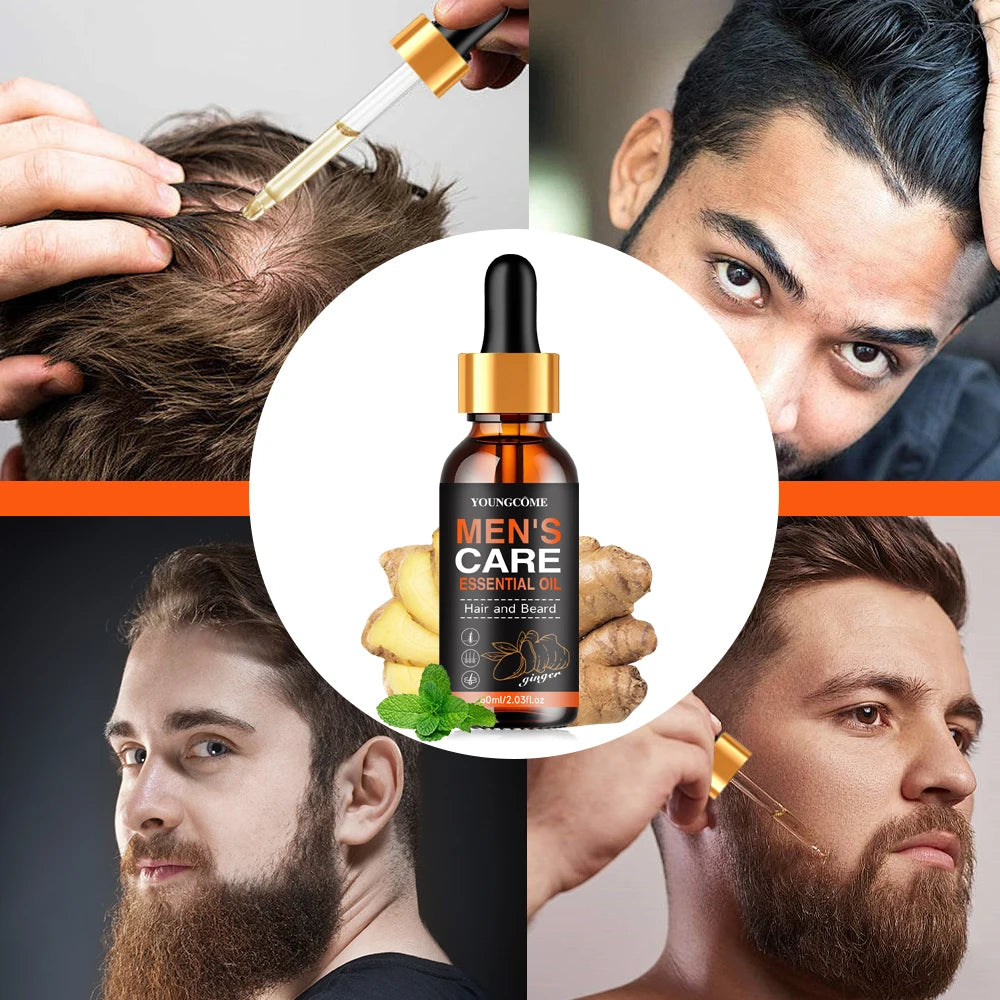 Men Beard Essential Oil Increase Moisturize Soft Smooth Nourish Thicken For Grooming Hair Facial Care Beard Growth Oil Care Oasis Select