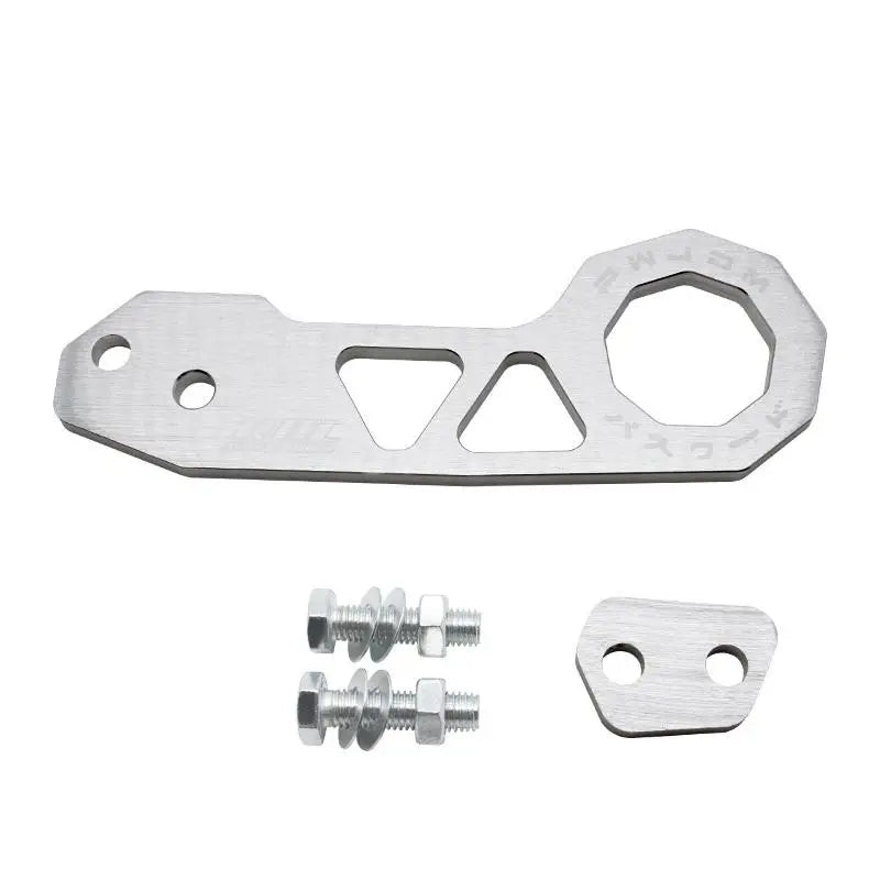 1 Set Universal Aluminum Alloy Rear Tow Hook Racing Rear Tow Hook Rhombic Towbar Towing Tools For Civic Fit Jazz Gk5 Oasis Select Silver
