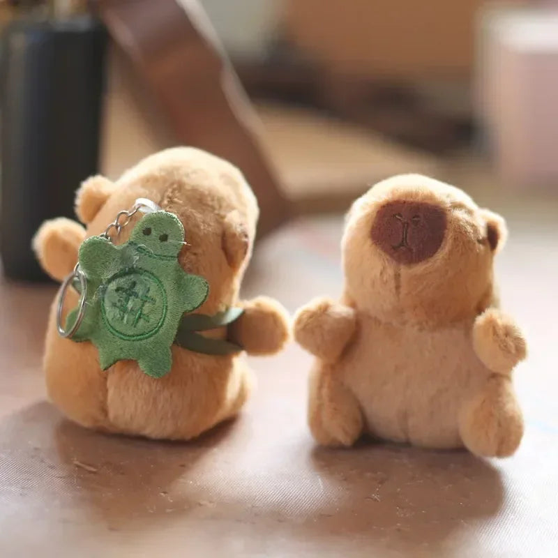 1-20PCS Cartoon Capybara Pendant Plush Toy Doll Bag Hanging Ornament Cute Kapila Keychain Doll Desktop Doll Ornament Car Pendant Oasis Select