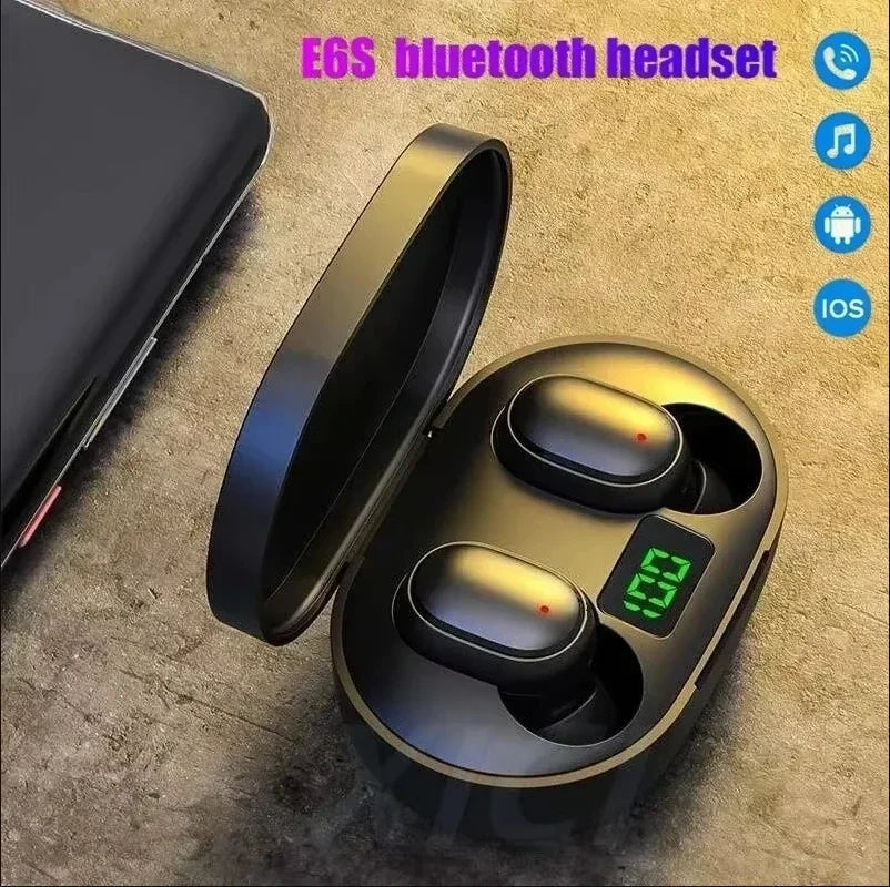 TWS E6S Bluetooth Earphones Wireless Bluetooth Headset Noise Cancelling Headsets With Microphone Headphones For Xiaomi Redmi Oasis Select