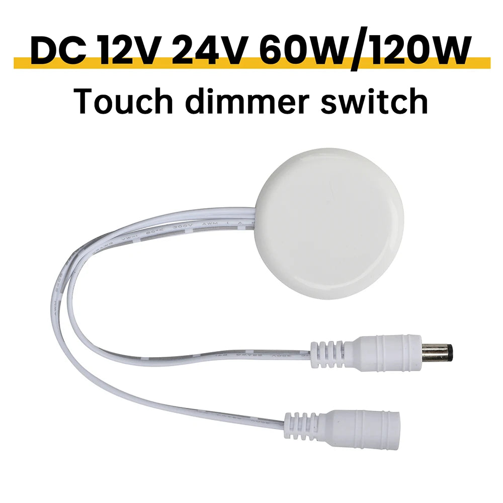 DC 12V/24V Touch Dimming Switch 5A 60W/120W LED Touch Sensor Switch For LED Light Strip Touch Switch Oasis Select