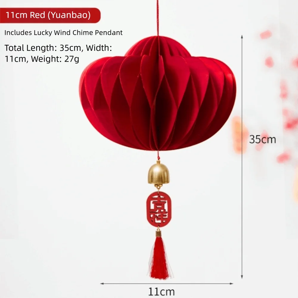 Red Honeycomb Paper Hanging Decoration with Tassel | New Year