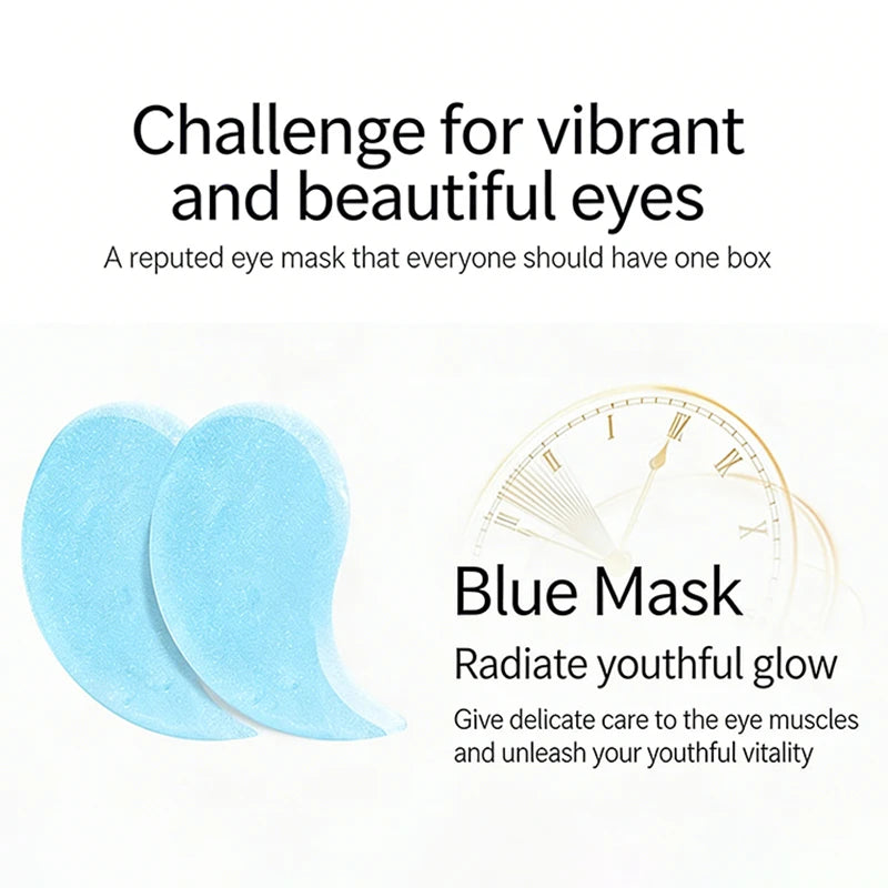 60pc Hyaluronic Acid Eye Patches – Dark Circles & Anti-Aging Eye Treatment Mask Oasis Select