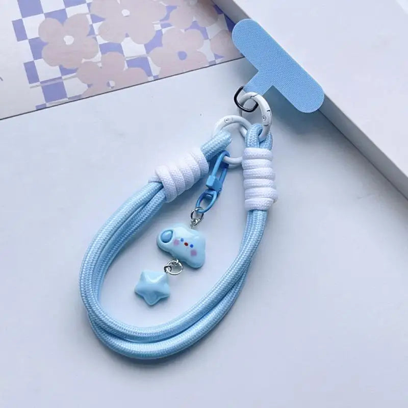 Handmade Acrylic Cloud Phone Lanyard & Keychain Pendant Phone Keychain Pendant Oasis Select Blue